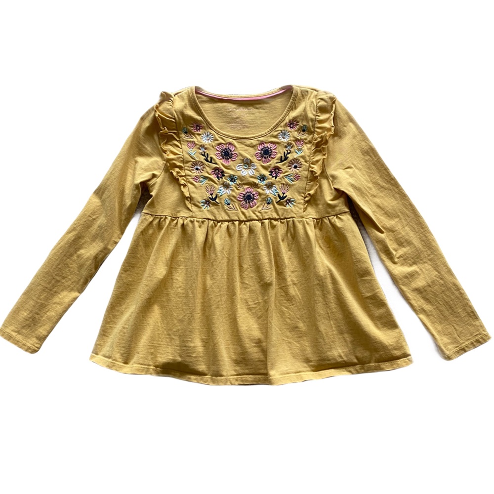 TOMMY BAHAMA Yellow Embroidered Top